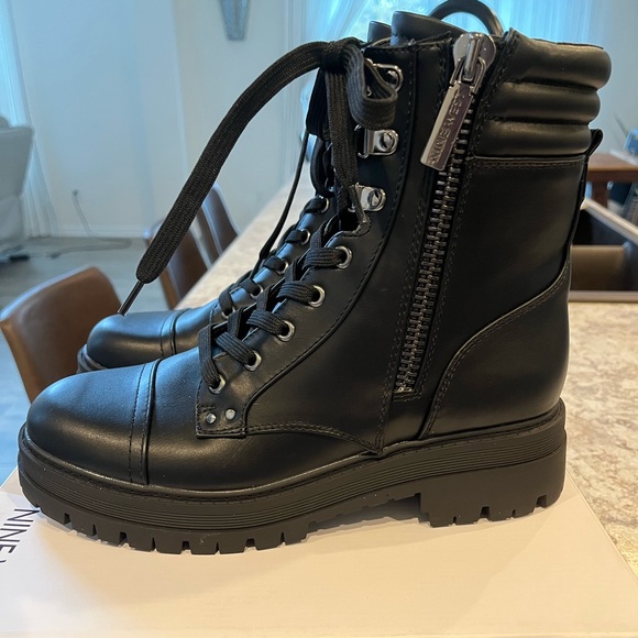Nine West Shoes - Brand new in box Nine West black combat boots